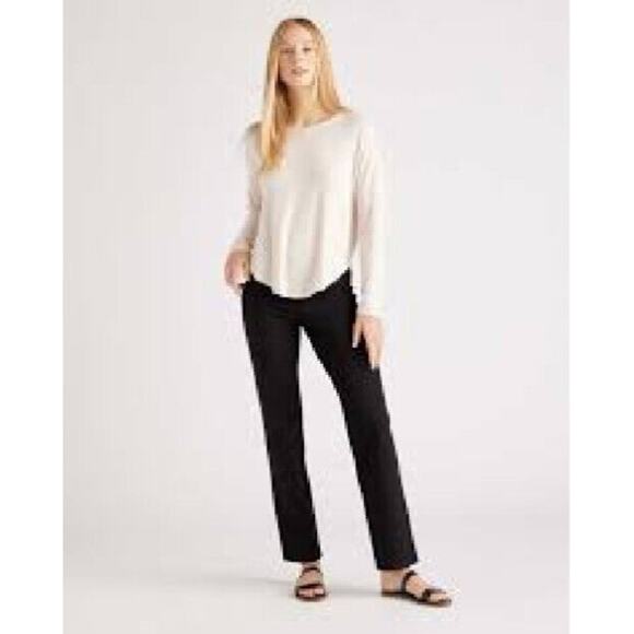 QUINCE NEW Ultra-Stretch Ponte Straight Leg Pant -Black - Regular / XS - Picture 5 of 5